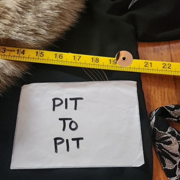 BCBGMaxAzria Sheer Embroidered Fur Trim Kimono - Picture 7 of 13